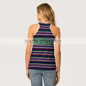 Custom Plus Size Women's All-Over Print Racerback Mexican Serape Tank Top Made In China thumbnail-4