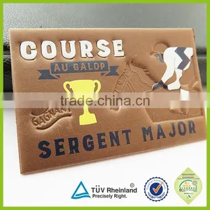 2015 Hot Selling Printing Custom Raise Logo Tpu Leather Repair Patches thumbnail-3