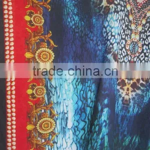 Crystal Embellished COTTON Kaftan CAFTAN Tunic Poncho Blouse thumbnail-4