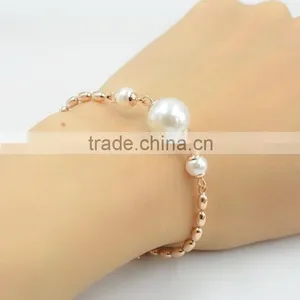 Zm33717a Korean Style Women Elegant New Patterns Pearl Chian Bracelet thumbnail-1