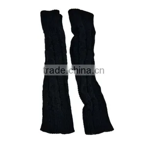 Women Arm Warmer Knitting Wool Fingerless Long Gloves Leisure Korean Glove 7869 thumbnail-2