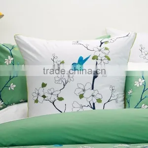 Printed and Embellished With Embroidered Birds Quilt Cover thumbnail-4