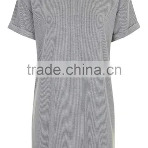 Korean Fashion Girls Style 2015 Summer Oversized Striped Back Letters Print T Shirt Dress thumbnail-3