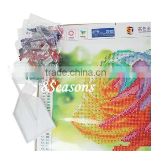 Handmade Multicolor Flower Pattern Embroidery Diamond Painting DIY Kit Cross Stitch For Living Room thumbnail-2