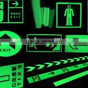 Cheap Wholesale Glow in the Dark Wall Sticker,fluorescent Exit Sign thumbnail-1