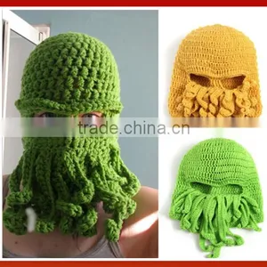 New Decorated Halloween Octopus Hats, Halloween 2015 Green Decorated Halloween Octopus Hats,Green Santa Hats thumbnail-2