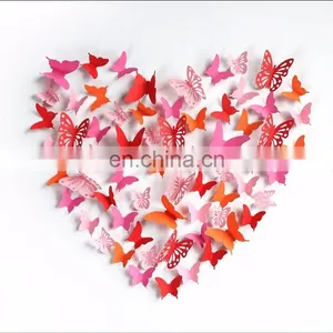 Laser Cut 3D Butterfly Paper Wall Sticker Home Decoration Wholesale thumbnail-1