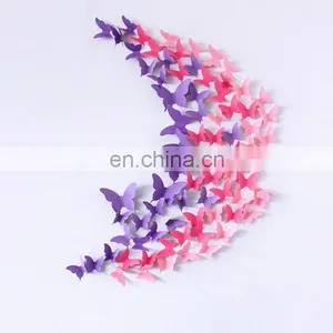 Colorful 3D Butterfly Paper Wall Sticker Home Decoration Wholesale thumbnail-2