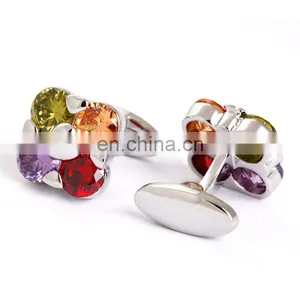 Wedding Cufflinks Colorful Crystal Luxury Style for Shirt thumbnail-3
