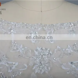 Beautiful Plus Size Open Back Short Sleeve Beaded Lace Jacket thumbnail-2