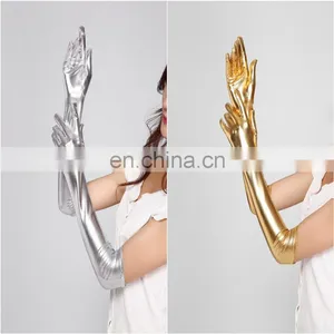 2015 Top New Fashionable Design Gloves Sexy Women Lingerie Glove Silver And Gold Available Erogenous Fancy Wet Look OPARE GLOVES thumbnail-1