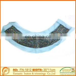 Blue Sequin Collar With Plastic Piece for Fashion Garments Clothing thumbnail-1