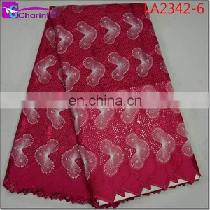 Sale Well African Wedding Big Voile Lace Fabrics LA2342 thumbnail-1
