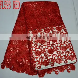 High Quality Wholesale/retail Lace Fabric/best Price African Cord Guipure Embroidery Lace(FL593)in Stock/sales Well thumbnail-4