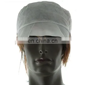 Non Woven Disposable PP Snood Cap With Peak and Hairnet thumbnail-3