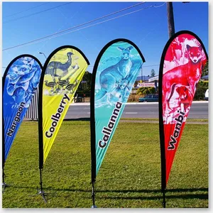 Wholesale Teardrop Flag ,Outdoor Beach Flag With Flagpole thumbnail-1