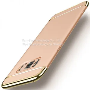 3 In 1 Gold Plating Matte Hard PC Phone Case Cover For Samsung Galaxy S6 S7 S8 thumbnail-2