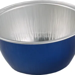 Wholesale Colorful Round Smooth Wall Aluminum Foil Bowl thumbnail-5