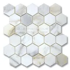 Calacatta Gold Herringbone Backsplash Mosaic thumbnail-3