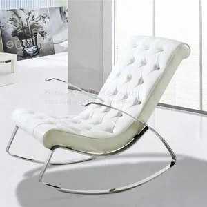 Mid Century Modern Classic Barcelona Style Lounge Rocking Chair thumbnail-4