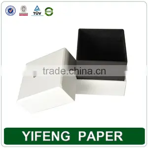 Luxury Velvet Black White Cardboard Paper Gifts Cufflink Box thumbnail-5
