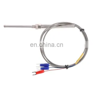 PT100 Probe Thermocouple 3 Wire M8 Thread, Temperature Sensor 0 - 400C Thermal Resistance 1M thumbnail-1