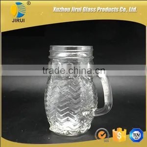 400ml Hot Sale Owl Shape Clear Glass Mason Jar thumbnail-4