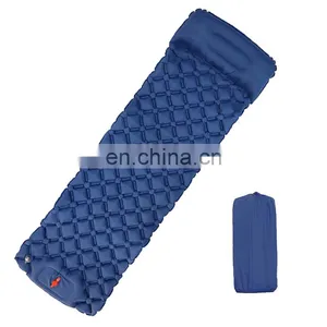 Winter Inflating Insulated Foot Press Sleeping Pad Mat Mattress With Pillow For Camping Camp Inflatable Outdoor Sleeping Pad thumbnail-1
