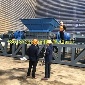 Double Shaft Shredder Waste Building Industrial Kitchen Waste Plastic Rubber Wood Crusher 800 Crusher Plastic thumbnail-5