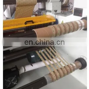 Adhesive Tape Rolls Slitting Rewinding Machine Slitting Rewinder Round Knife Cutting +/-0.10mm 80m/min 600mm 450mm 650mm thumbnail-4