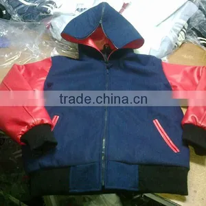 Custom Varsity Jacket Wool Body With Genuine Leather Sleeves, Custom Chenille Patches & Embroidery Artwork thumbnail-1