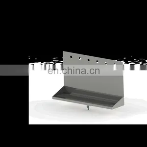 Shank Mounted Drip Tray Brushed Stainless With Drain 6 Faucets thumbnail-1