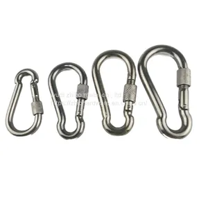 304/316 Stainless Steel Carabiner Hook With Lock Nut thumbnail-1