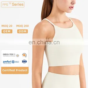Wholesale New Sports Bra High Neck Support Ribber Clothing Women Active Wear Tops thumbnail-1