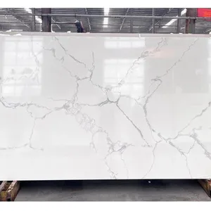 Code：3045，Calacatta Artificial Stone Quartz Slab Kitchen Countertops thumbnail-1