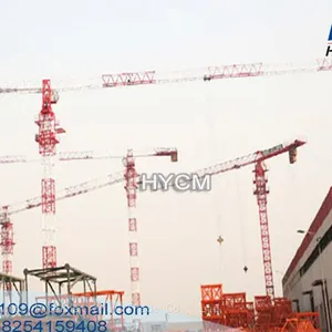 QTZ125 Flat Tower Crane 10tons Load Top Slewing Type 50m Working Jib L68B2 Mast thumbnail-1
