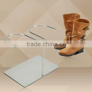 Metal Boot Rack, Double Silver Boots Holder thumbnail-1