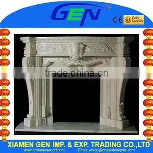 Double-Deck Beautiful Marble Fireplace thumbnail-1