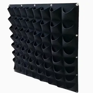 Eco-friendly Felt Multi-pocket Vertical Hanging Garden Planter Breathable Wall Mounted Grow Bags for Vegetables thumbnail-5
