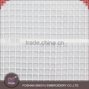 Top Quantity New Product Polyester Chevilled Silk Plaid White Lace Fabric Decoration for Lady Clothing thumbnail-1