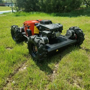 Factory Direct Sales Low Price Buy Online Industrial Single Cylinder Gasoline-Powered Remote Control Self Propelled Wheeled Lawn thumbnail-1