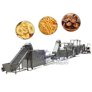 Automatic Frozen French Fries Fried Chicken Fried Onion Banana Slice Frying Production Line thumbnail-1