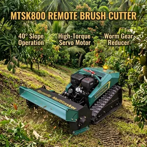 MTSK800 Crawler Rubber Track Remote Operated Flail Blades Efficient Lawn Grass Clearing Mulcher thumbnail-1