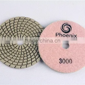 High Quality 100mm Swirl Wet Polishing Pads for Marble With 4.00mm thumbnail-3