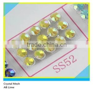 Hot Fix Diamond Mesh Ss6 2mm Emerald Crystal Black Base thumbnail-5