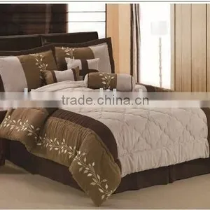 7Pcs Suede Embroidery Comforter Set thumbnail-1