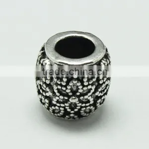 Pdora Jewelry Accessories Cylinder Carving Slider DIY Zinc Alloy Beads for Bracelets thumbnail-5