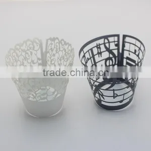 Wedding Baby Shower Party Decor Laser Cut Cupcake Wrappers thumbnail-6