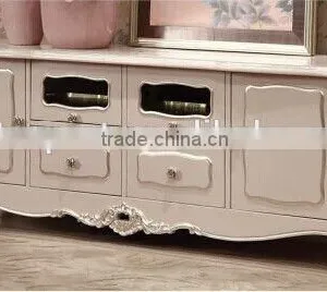 Fench Style Classic Living Room Furniture Wood Tv Cabinet thumbnail-4