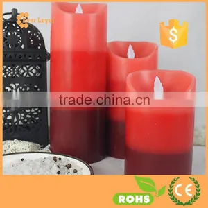 3-Layer Colorful Flameless Moving Wick LED Candle Battery Operated Flickering Flame Candle thumbnail-5